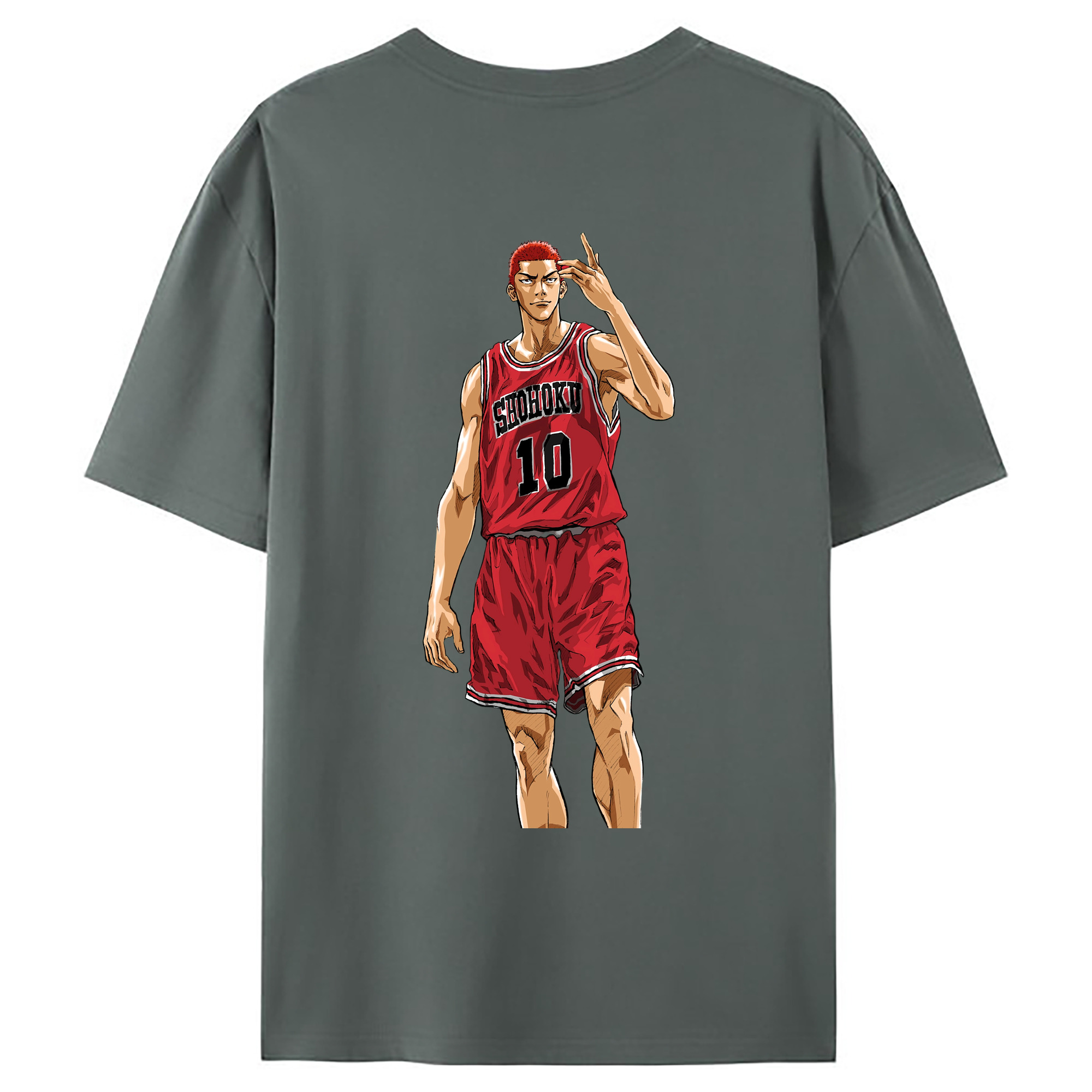 （画像用） SLAM DUNK／スラムダンク 綿100％ メンズ半袖Tシャツ（バックプリント） 通気性